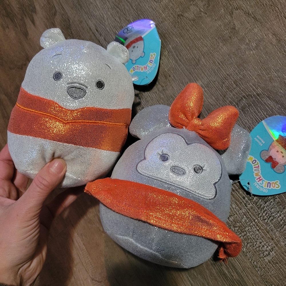 Squishmallows Disney 100 Shimmety Winnie The Pooh & Minnie Mouse - GUC